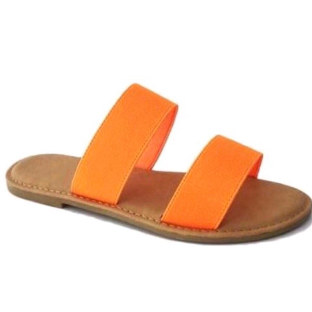 ****PRICE IS FIRM****Neon orange sandals - Picture 4 of 4